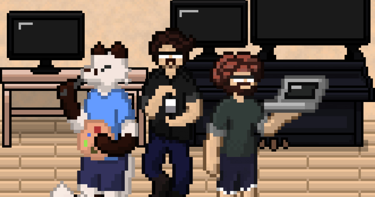 Snow, Tom y Pancho en pixel art